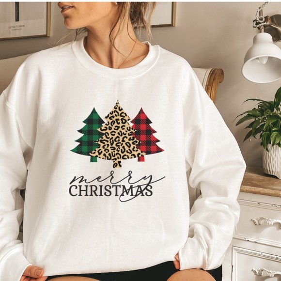 Merry Christmas Tree Sweatshirt - Picture 3 of 4